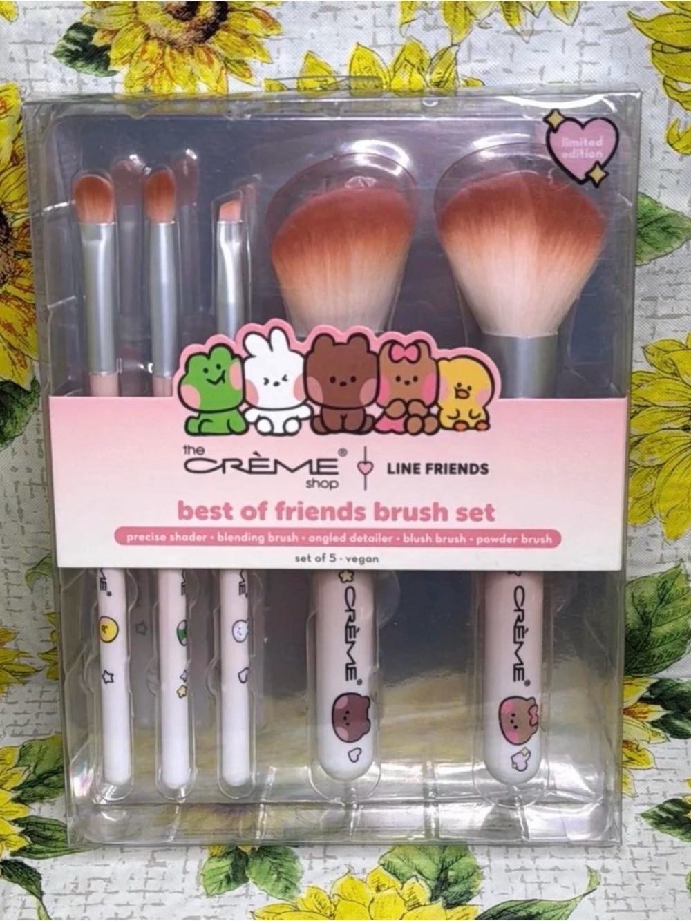 The Crème Shop LINE FRIENDS Best of Friends Pink Brush Set NIB